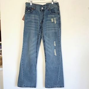 34 X 33 True Religion NWT Distressed Jeans  Section Rainbow Joey